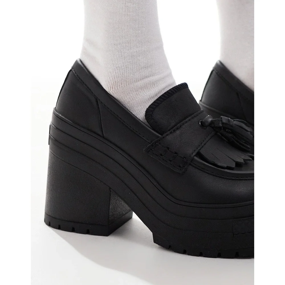 New Converse Chuck 70 De Luxe Healed Loafer Black Women's Sz 8 Preppy Goth $160